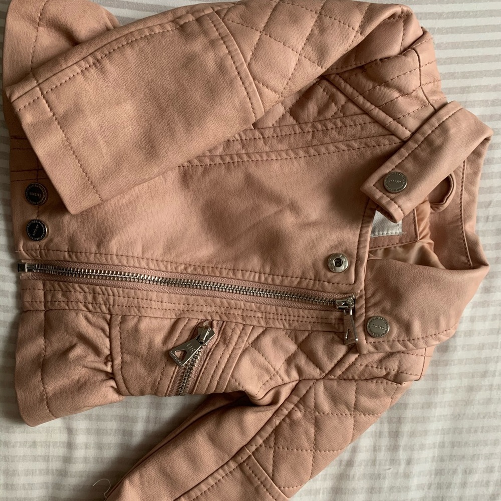 Urban Republic Quilt Motorcycle Jacket-Rose Smoke